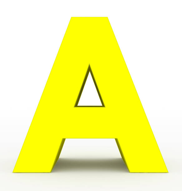 istock letter A 3d yellow isolated on white 1017815218