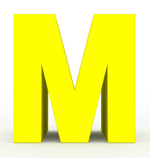 istock letter M 3d yellow isolated on white 1017815290