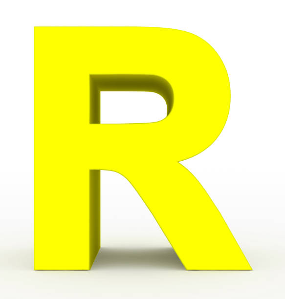 istock letter R 3d yellow isolated on white 1017815316