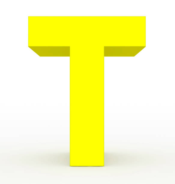 istock letter T 3d yellow isolated on white 1017815318