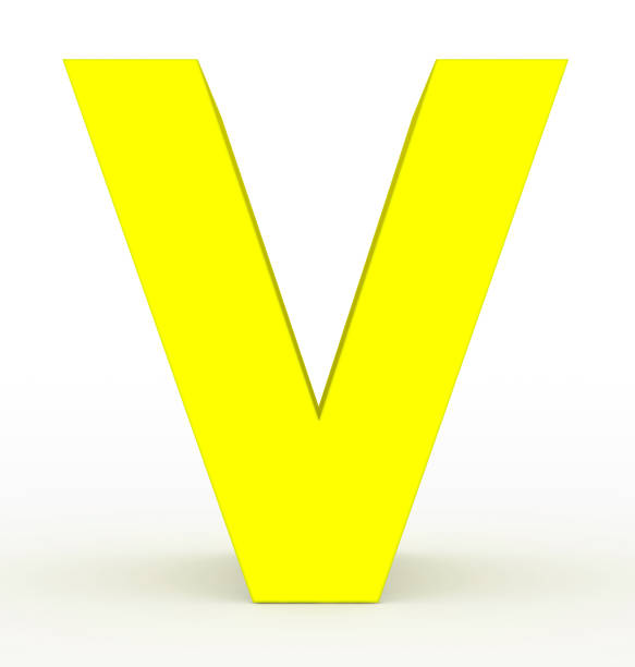 istock letter V 3d yellow isolated on white 1017815340