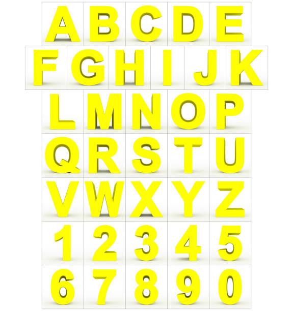 istock letters and numbers 3d yellow isolated on white 1017815364