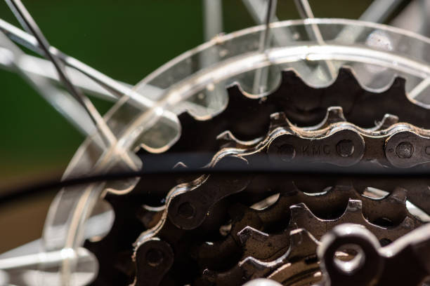 istock Closeup of a Bicycle Rear Gear Cog System 1017815728