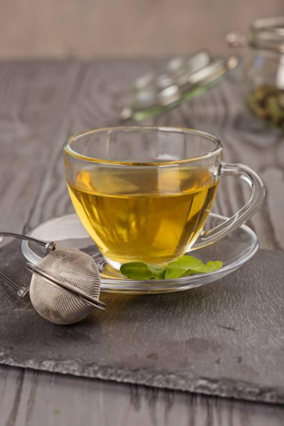 istock Side view of mint tea in glass 1017823568