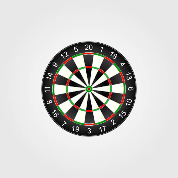 классический дартс борту цели. - dartboard target pub sport stock illustrations