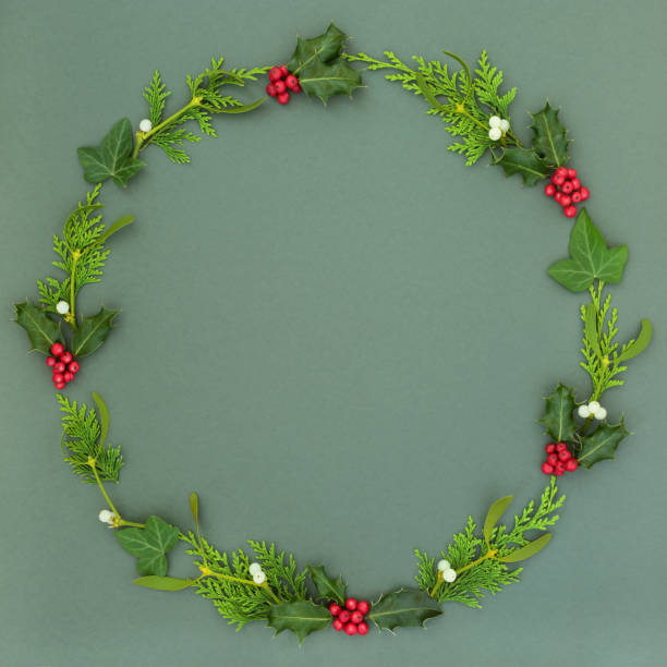 istock Natural Winter Wreath Garland 1017826712