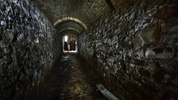 istock Old abandoned warehouses in a dungeons. Riga, Latvia 1017829944
