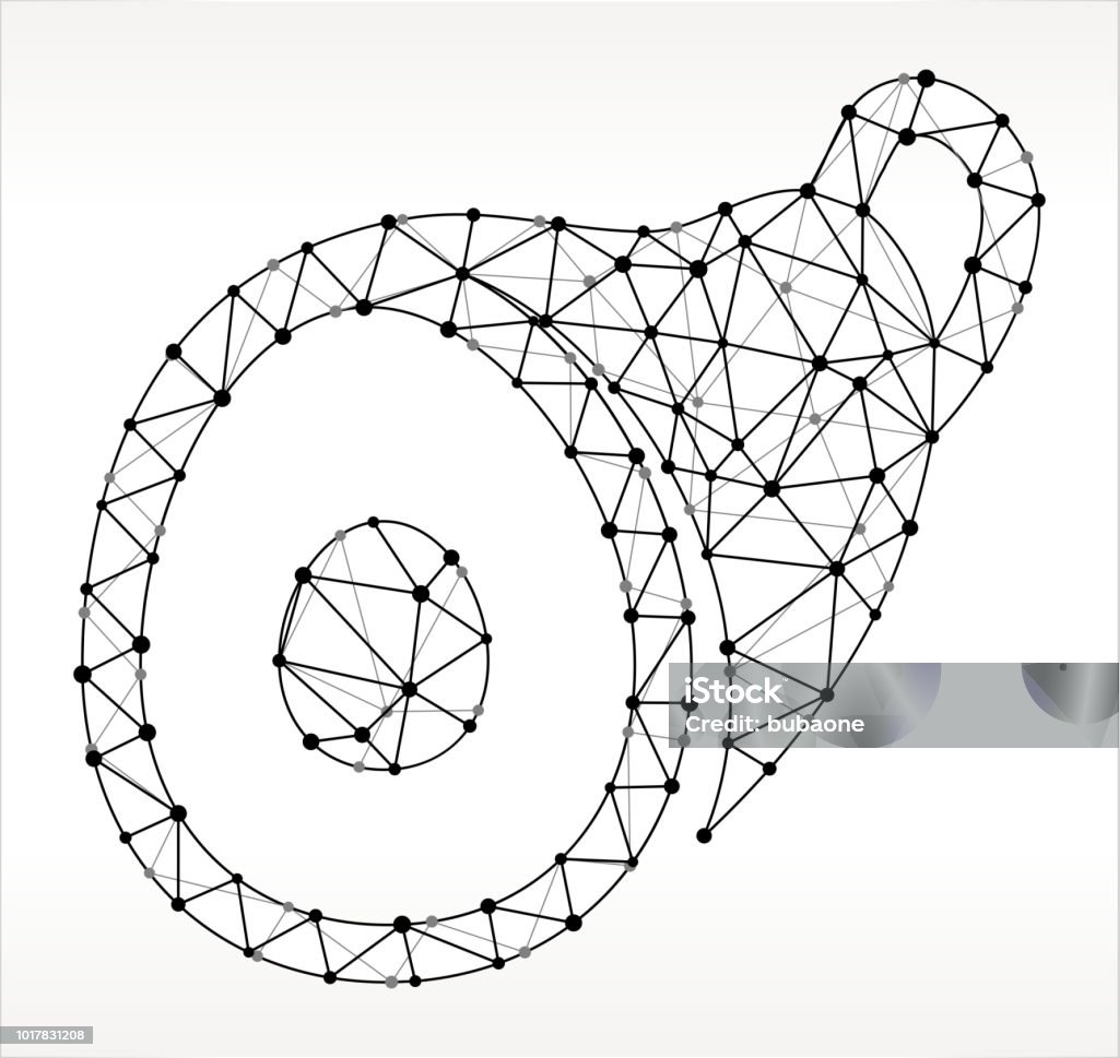 Ham Triangle Node Black And White Pattern Stock Illustration - Download ...