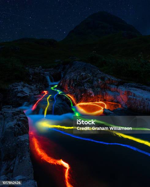 Glencoe Glow Stick Spaß Stockfoto und mehr Bilder von Leuchtstab - Leuchtstab, Astronomie, Coe-Tal