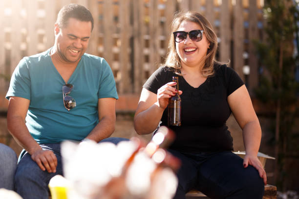 istock Couple gathering outside for food and drink 1017855324