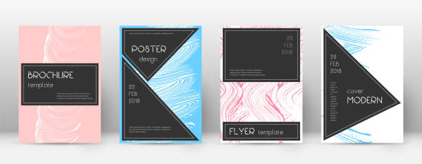 istock Cover page design template. Black brochure layout. Beauteous trendy abstract cover page. Pink and bl 1017857582