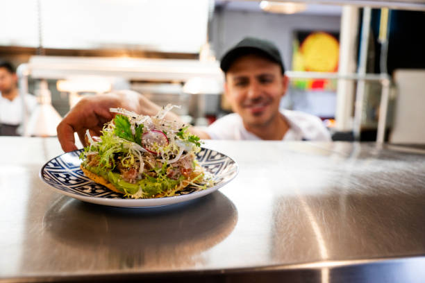 Mexican chef working in an authentic Mexican restaurant