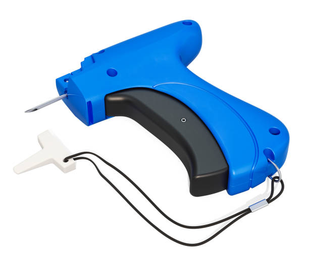istock Price Label Tagging Clothes Tag Gun.  3D rendering isolated on white background 1017857968