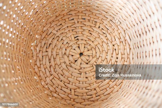 Texture Straw Basket Natural Background Design Stock Photo - Download Image Now - Woven Fabric, Weaving, Basket