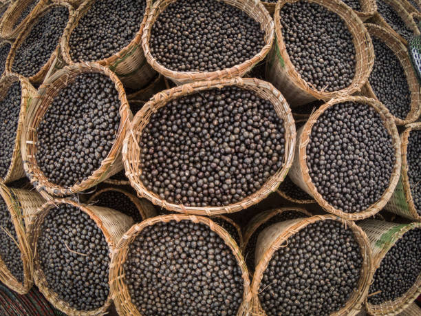 istock Acai fruits displayed for sale in amazonian straw baskets 1017894058