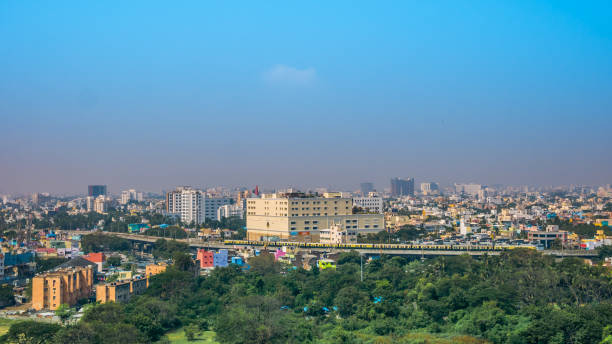 Panoramic view of Chennai in a summer day, India Panoramic view of Chennai, India. chennai photos stock pictures, royalty-free photos & images