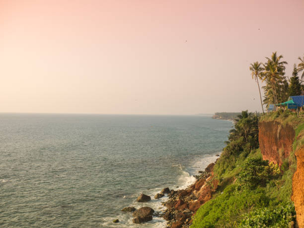 Kerala, India. Varkala beach at sunset