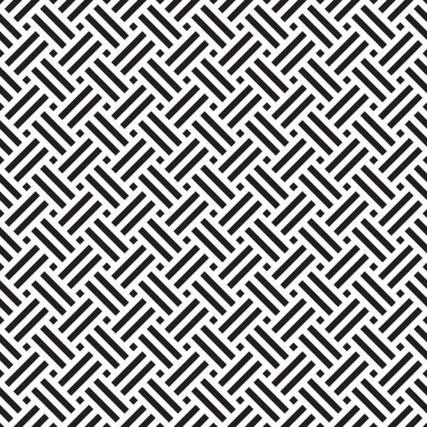 бесшовный геометрический абстрактный фон шаблона плетения. - сотканный stock illustrations