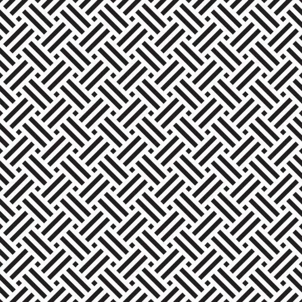 Vector illustration of Seamless geometric abstract weave pattern background.