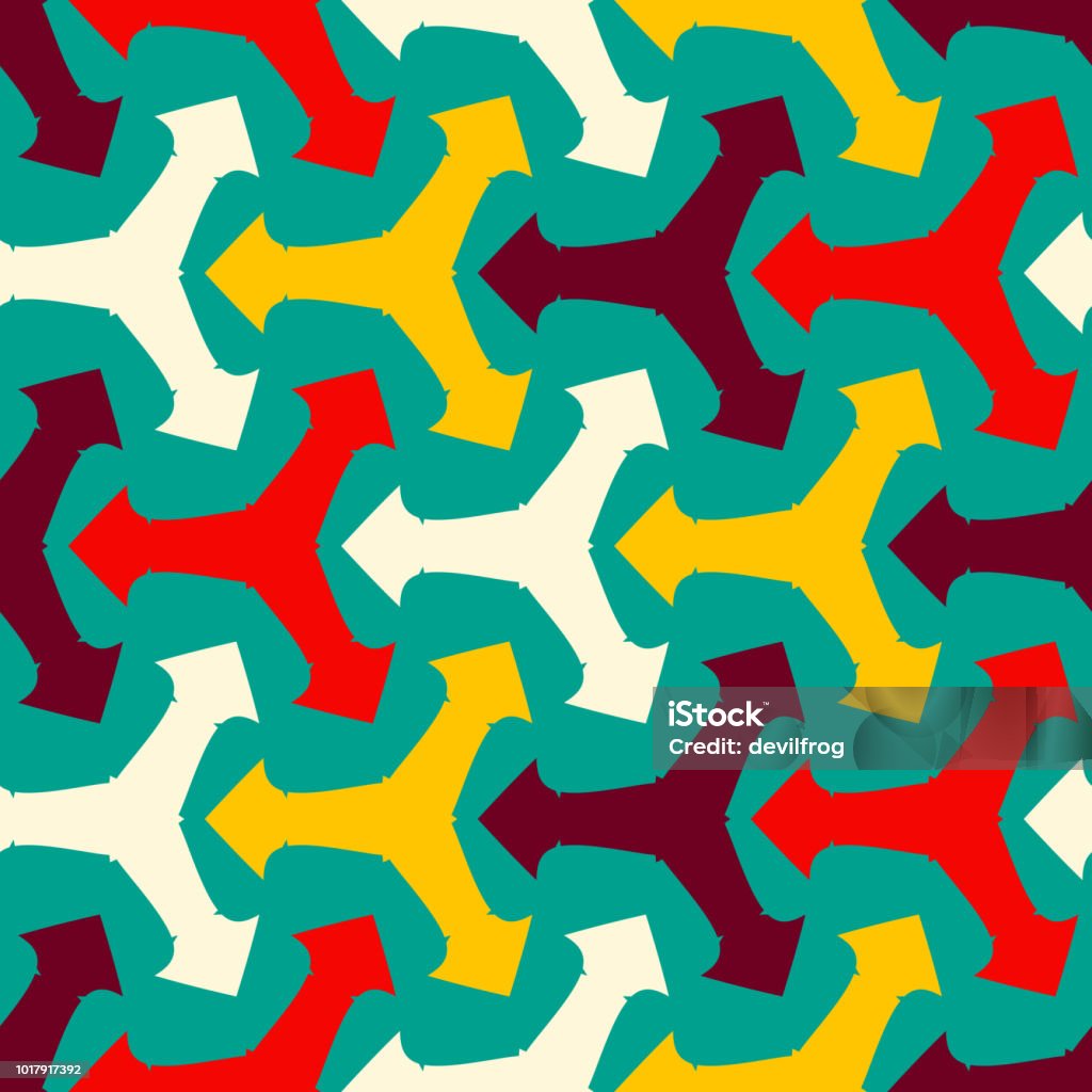 Triangular Pattern Arrows Pattern Colorful Seamless Pattern With Arrows Which Compound Triangular Shapes ...