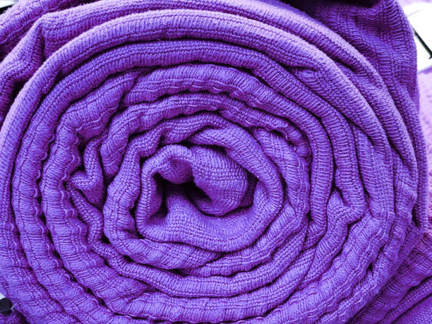 istock Top view of cloth textile surface. Close-up knitted fabric texture. 1017917586