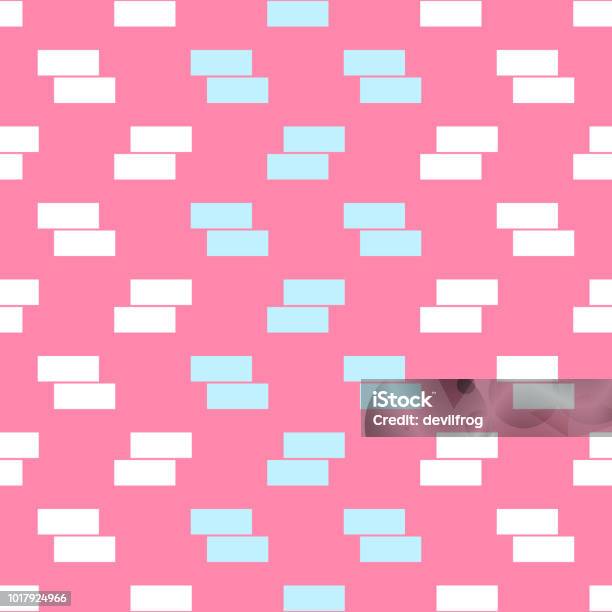 Pink Bright Seamless Pattern With Rectangles Modern Artwork Stock ...
