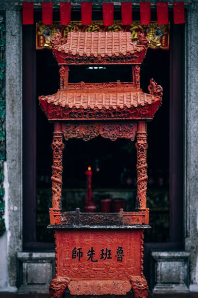 istock Chinese Temple Entrance inside a Burning Candle 1017976340