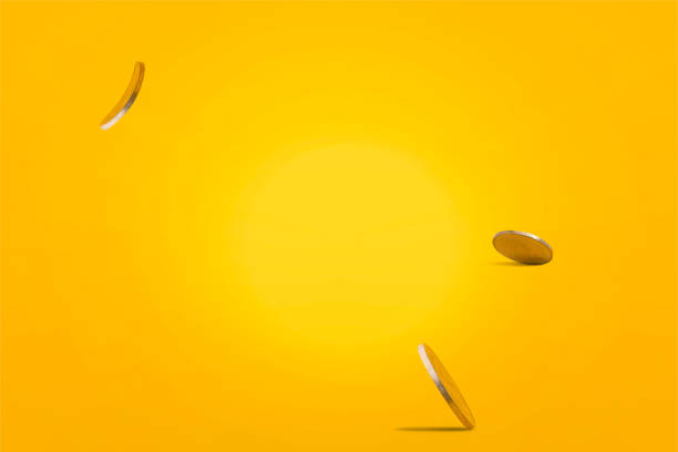 istock Realistic of gold coins falling down and explosion with copy space and clipping path. Saving, Financial and Installment Payment Concept. 1018006766