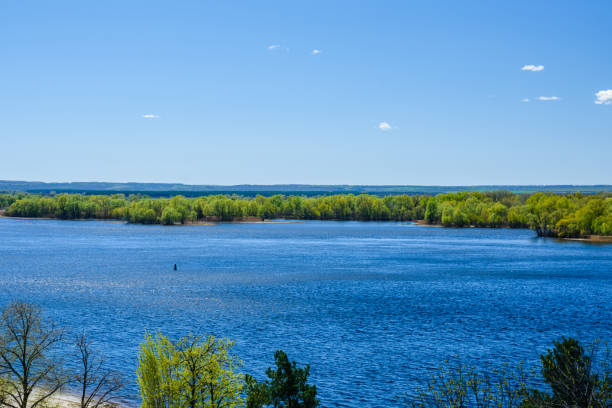 istock Aerial view on Dnieper river in Ukraine 1018011098