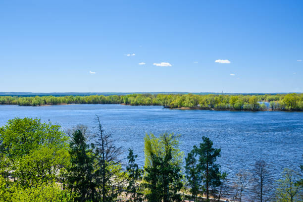 istock Aerial view on Dnieper river in Ukraine 1018011122