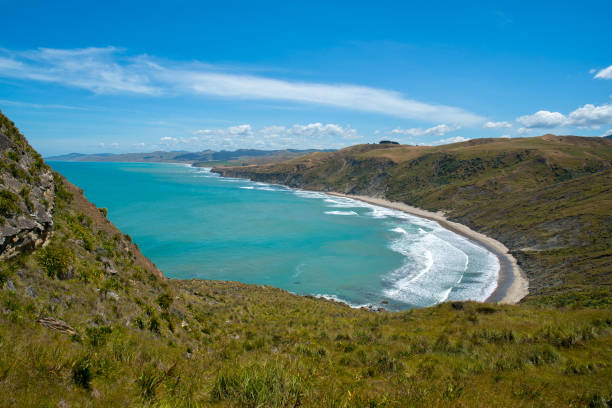 istock Looking down at a beautiful coast view of the bay 1018011526