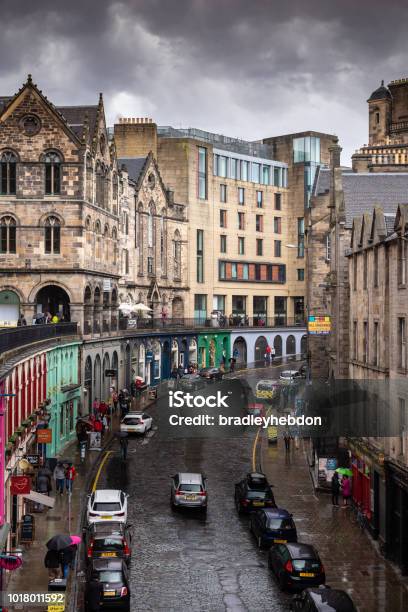 Victoria Street In Edinburgh Scotland Stock Photo - Download Image Now - High Up, Street, Edinburgh - Scotland