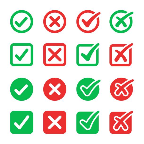 checkmark icon checkmark icon set check mark graphic stock illustrations