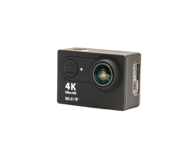 istock Close--up black Ultra HD, 4K action camera isolated 1018025108