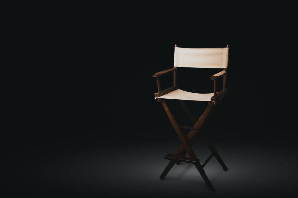 istock Director chair on black background 1018028020