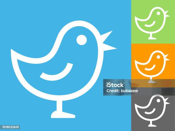 Singing Bird Icon Stock Illustration - Download Image Now - Bird, Blue, Brand Name Online Messaging Platform