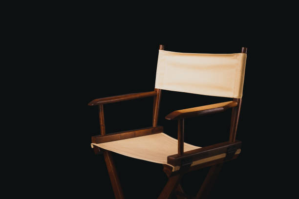 istock Director chair on black background 1018032850