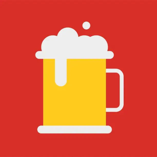 Vector illustration of lager of beer, food and gastronomy set, flat icon