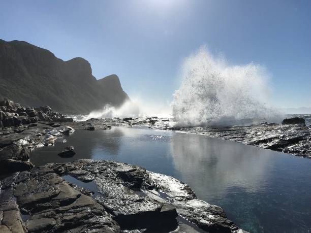 istock Wave Splash at the Venus Pools, Cape Town, South Africa 1018037294
