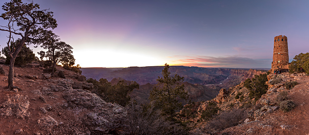 Grand Canyon's Desert Watchtower at sunset