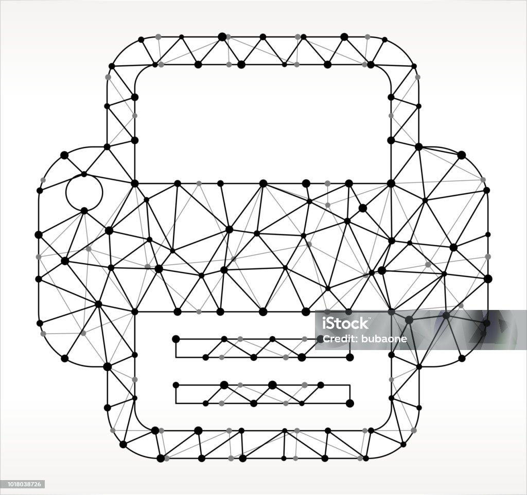 Printer Triangle Node Black And White Pattern Stock Illustration ...