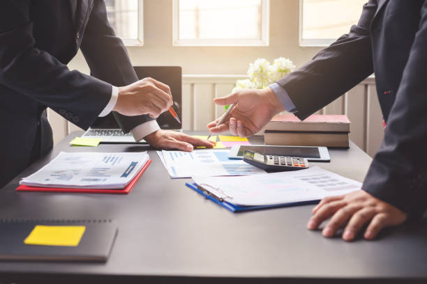 istock Two business man Analysis Brainstorming Business Working Report Concept. 1018050848