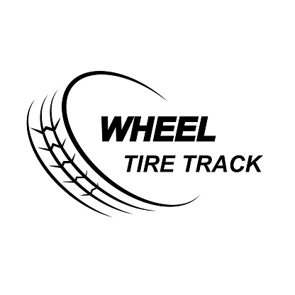 Wheel tire track logo