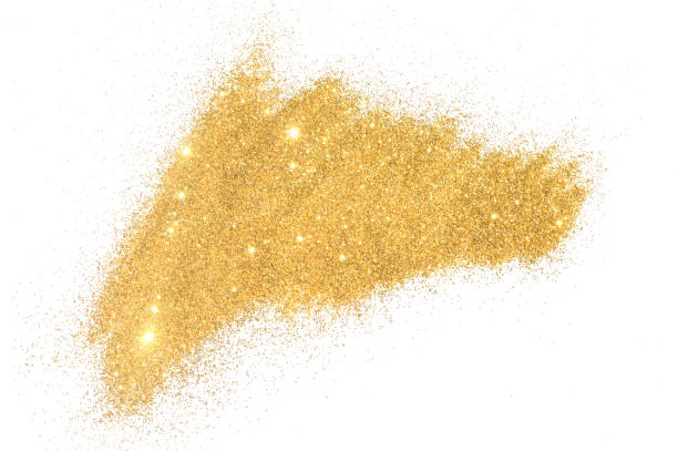 istock Textured background with golden glitter sparkle on white 1018062076