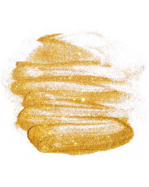 istock Textured background with golden glitter sparkle on white 1018062188