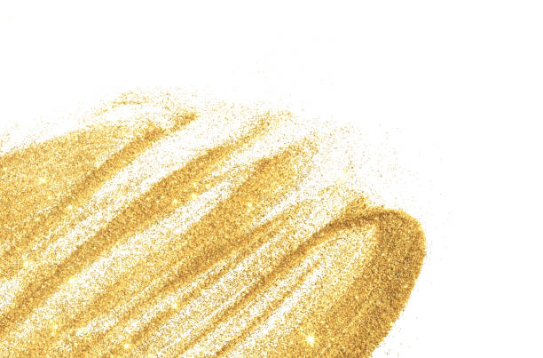istock Textured background with golden glitter sparkle on white 1018062190