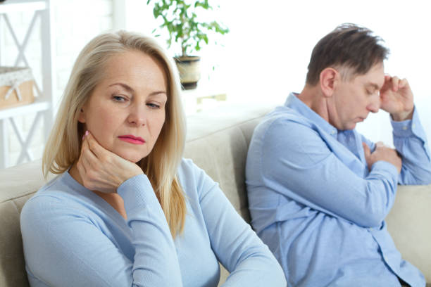 istock Attractive couple in quarrel at home 1018062328