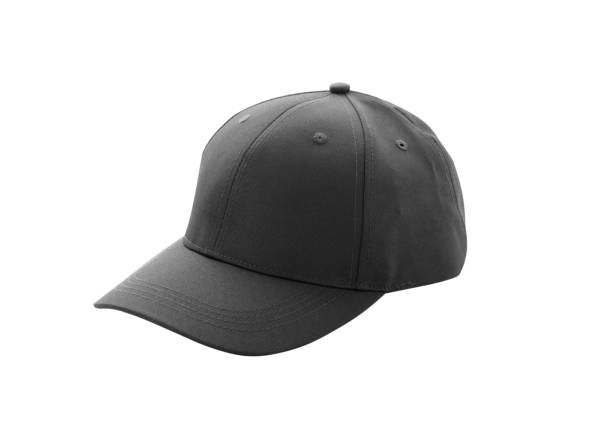 istock Baseball cap black templates, front views isolated on white background 1018066944