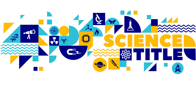 Science Title Square Science Title Design Composition Stock Illustration - Download Image ...