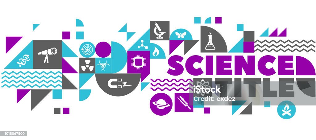 Science Title Square Science Title Design Composition Stock Illustration - Download Image ...